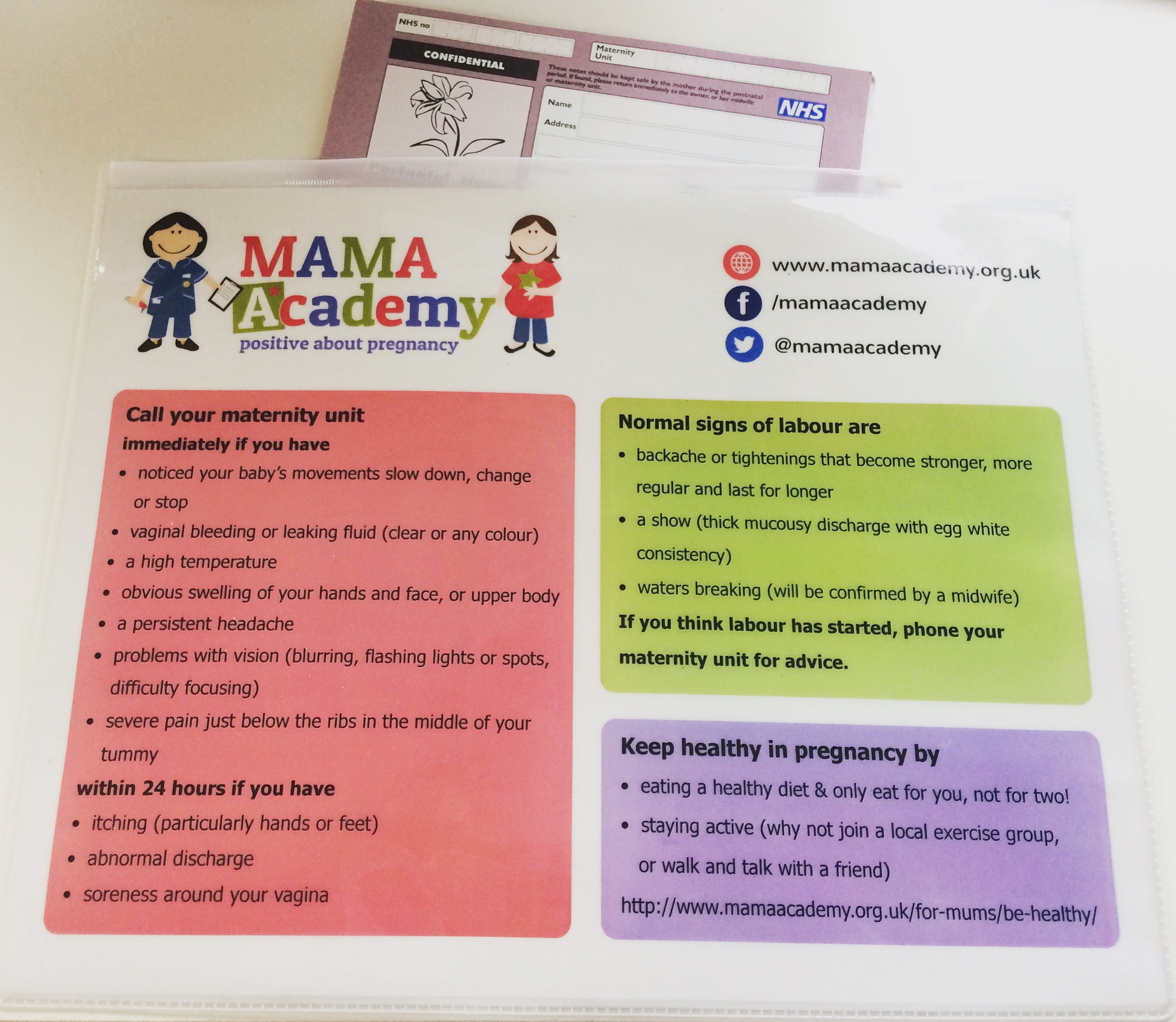 Wellbeing Wallet for Mums Notes MAMA Academy